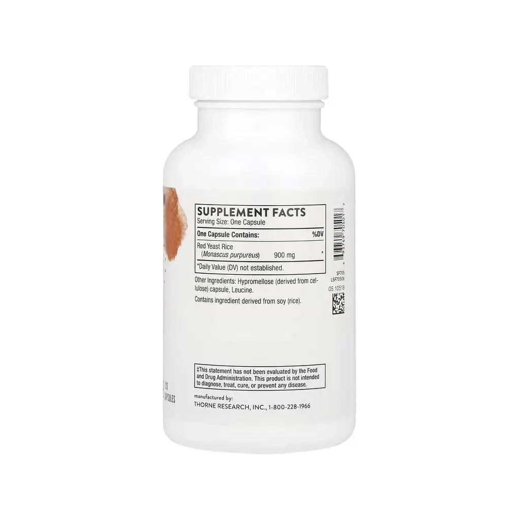 Вітамінно-мінеральний комплекс Thorne Червоний дріжджовий рис, Choleast-900, 120 капсул (THR70501)