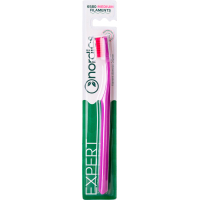Toothbrush Nordics 6580 Expert Curve Medium Purple with red bristles (3800501908297)