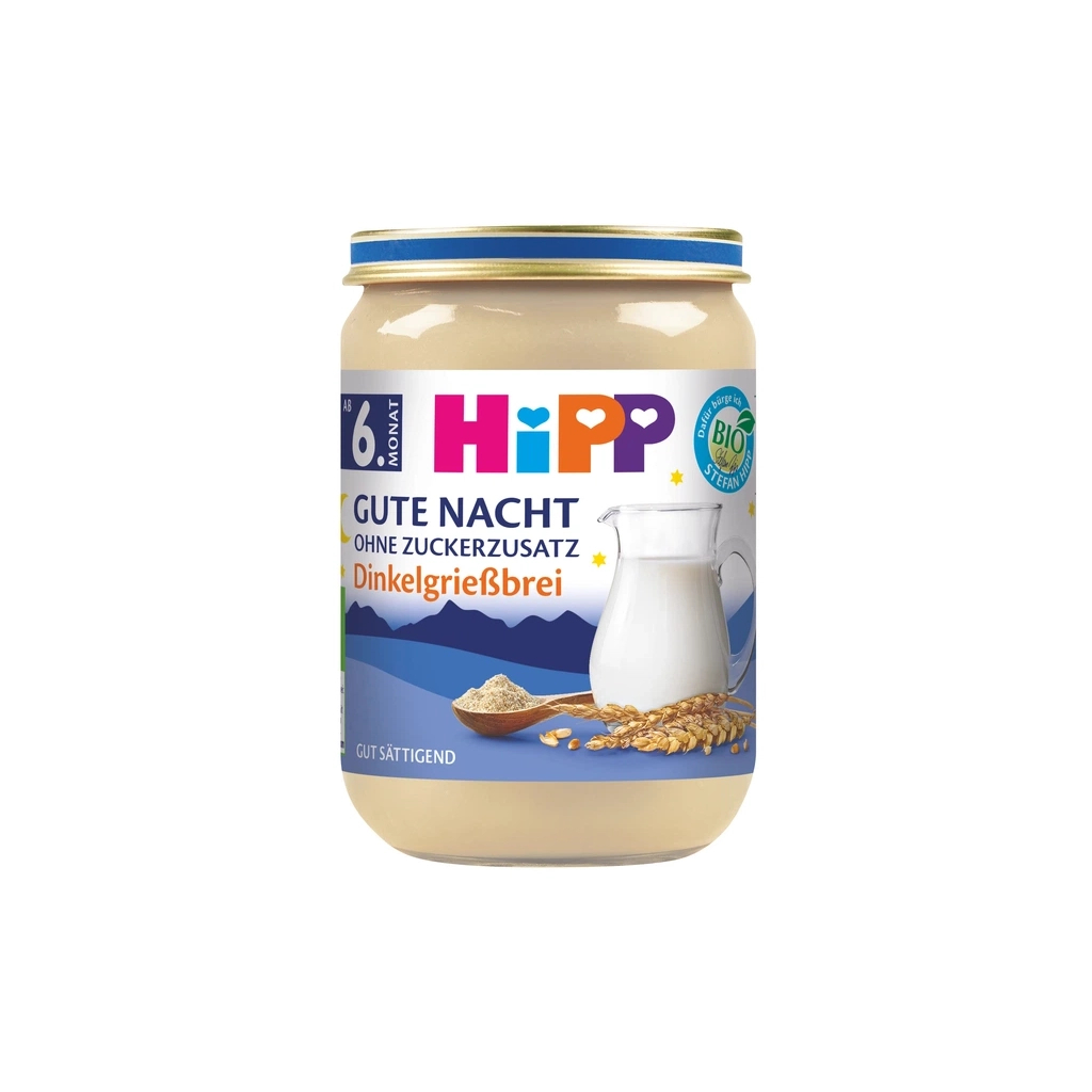 Дитяча каша HiPP Organic На Добраніч молочна зі спельти з 6 місяців 190 г (1999043) Дитяча каша HiPP Organic На Добраніч молочна зі спельти з 6 місяців 190 г (1999043)