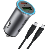 Зарядний пристрій Acefast 1xUSB-C PD95W + 1xUSB gray (6974316285304)