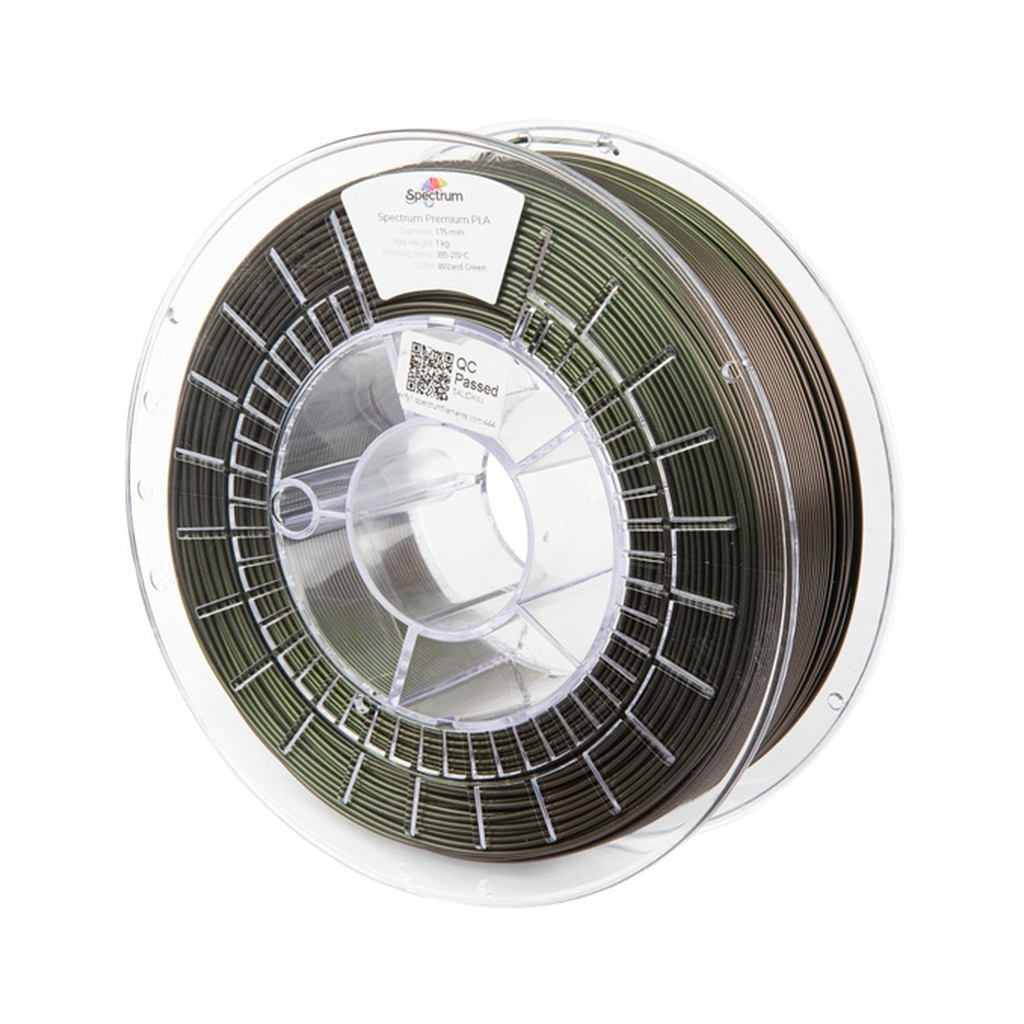 Пластик для 3D-принтера Spectrum PLA Premium 1.75mm 1kg Green, Wizard (80579)