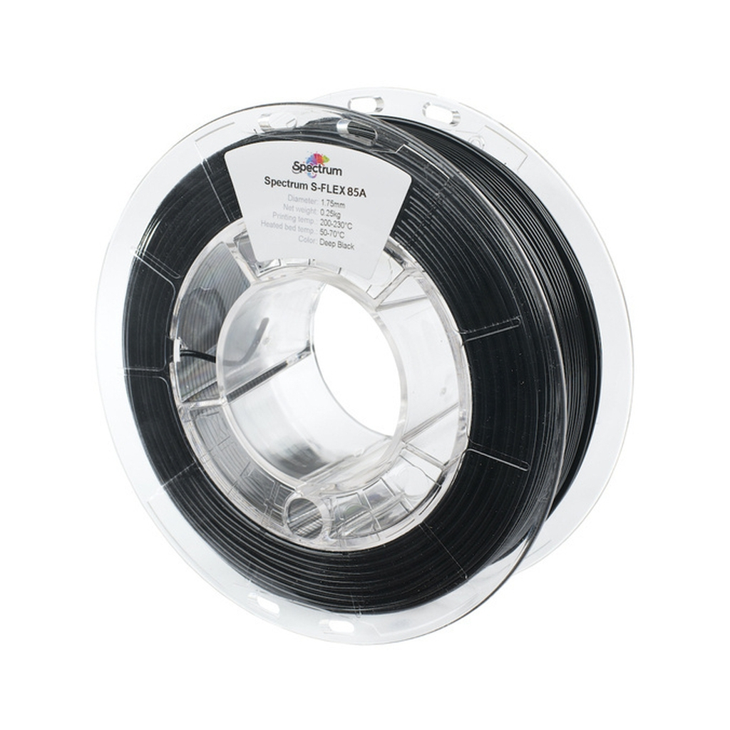 Пластик для 3D-принтера Spectrum S-Flex 85A 1.75mm 0.25kg Black, Deep RAL 9017 (80567)