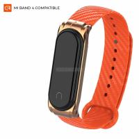 Ремінець до фітнес браслета Armorstandart Carbon Silicone Series для Xiaomi Mi Band 4/3 Orange (ARM55197)