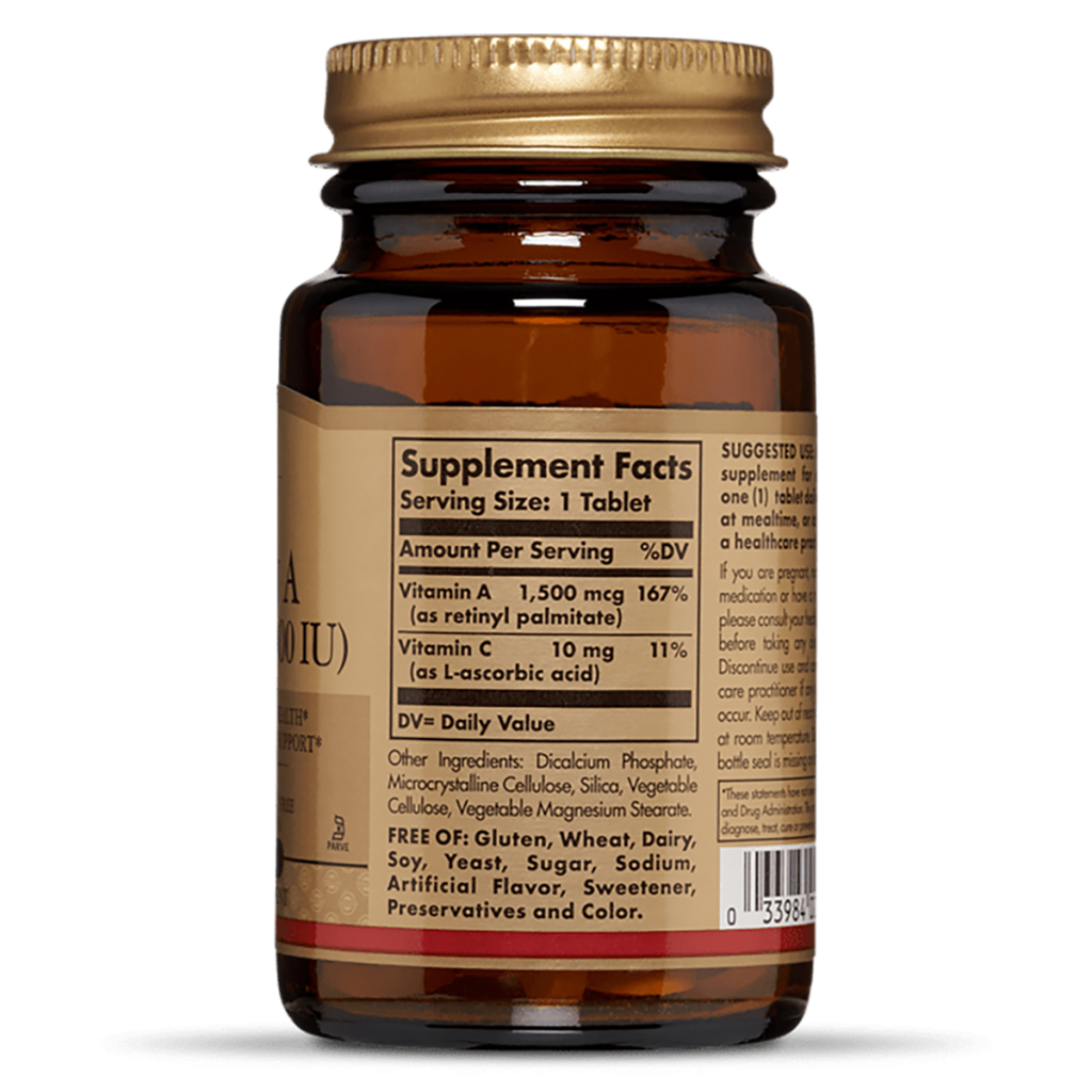 Вітамін Solgar Вітамін а 1500 мкг, 100 таблеток (SOL-02820) Вітамін Solgar Вітамін а 1500 мкг, 100 таблеток (SOL-02820)