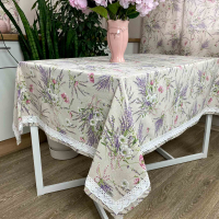 Provence Grosso tablecloth with lace 120x134 cm (17541)