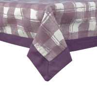 Tablecloth Home Line Checkered with a purple frame, 140x180 cm (161219)