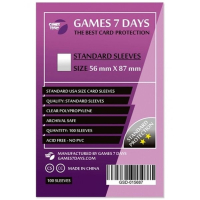 Протектор для карт Games 7 Days 56 х 87 мм, Standard USA, 100 шт (STANDART) (GSD-015687)