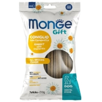 Treats for dogs Monge Gift Dog All breeds rabbit with chamomile 210 g (8009470085595)