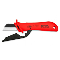 Toptul installation knife for removing insulation with heel 1000V VDE (SFAC5018V4)
