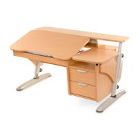Desk Pondi Ergonomic transformer with Beech-gray cabinet (BK211СР)