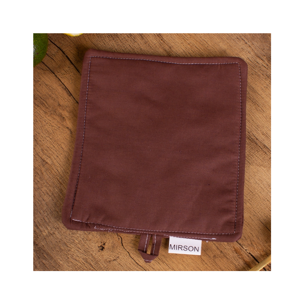 Кухонна прихватка MirSon рогожа/напівпанама №205 - Chocolate (2200006753971) Кухонна прихватка MirSon рогожа/напівпанама №205 - Chocolate (2200006753971)