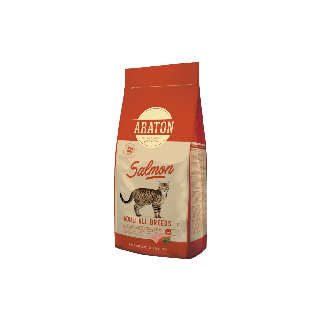 Сухий корм для кішок ARATON SALMON Adult All Breeds 15 кг (ART47464) Сухий корм для кішок ARATON SALMON Adult All Breeds 15 кг (ART47464)