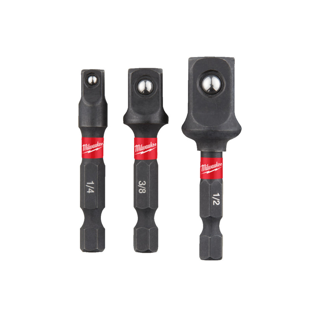 Адаптер для інструменту Milwaukee 1/4" HEX на квадрати 1/4", 3/8", 1/2" (4932479228)