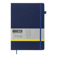 Notebook Buromax Etalon 210x295 mm 96 sheets in a cell artificial leather cover Blue (BM.294160-02)