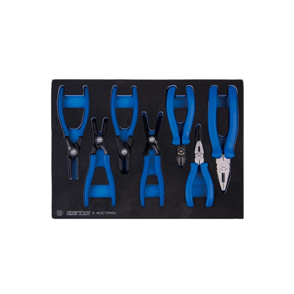 Набір інструментів KING TONY знімачі, пасатижі, бокорізи, 7 шт. (9-40207GPV02) Набір інструментів KING TONY знімачі, пасатижі, бокорізи, 7 шт. (9-40207GPV02)