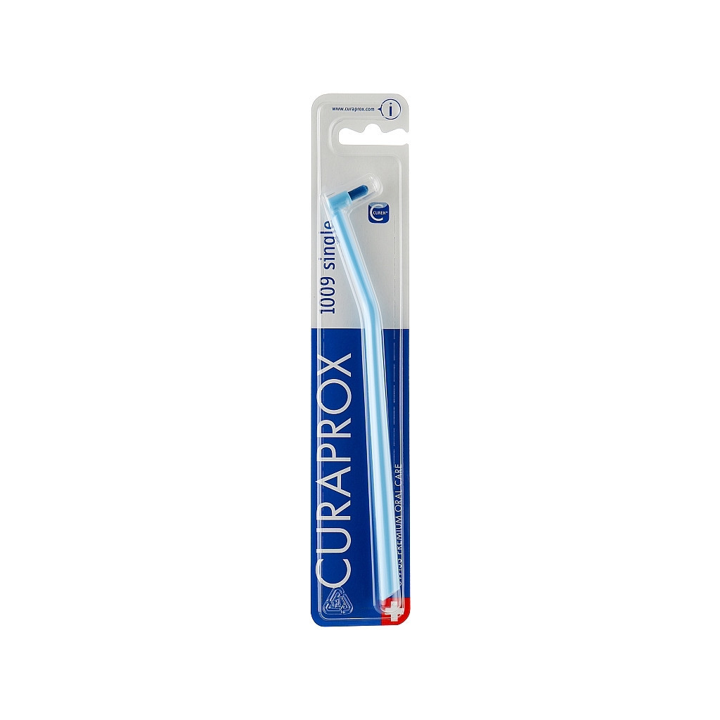 Зубна щітка Curaprox CS 1009 Single & Sulcular 9 мм Монопучкова Блакитна (CS 1009-08)