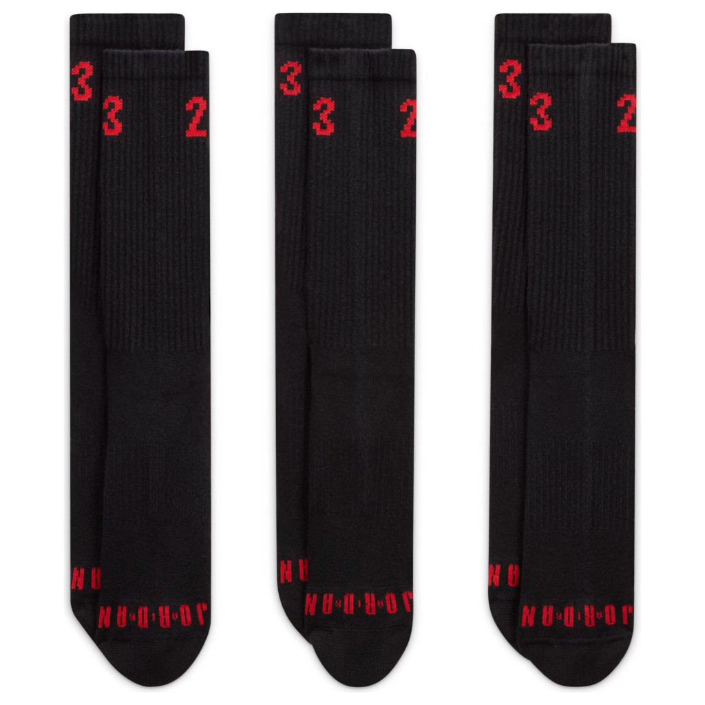 Шкарпетки Nike U Jordan Essential Crew 3PR DA5718-011 M 42-46 3 пари Чорний/Червоний (194958592783)