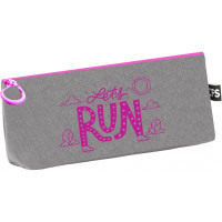Pencil case Cool For School 1 compartment Run gray (CF85396-04)