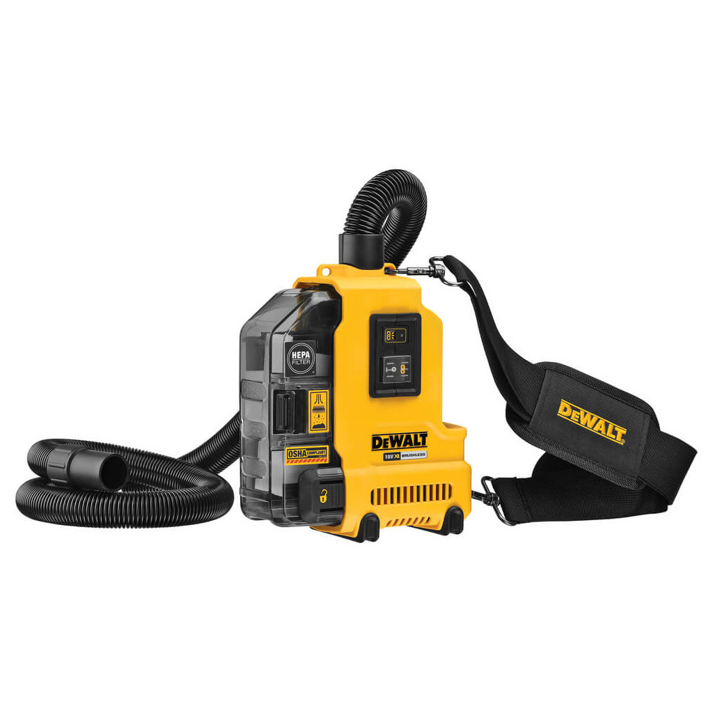 Пилосос будівельний DeWALT 18В XR Li-Ion, HEPA Filter, 1.65 кг (без АКБ та ЗУ) (DWH161N)