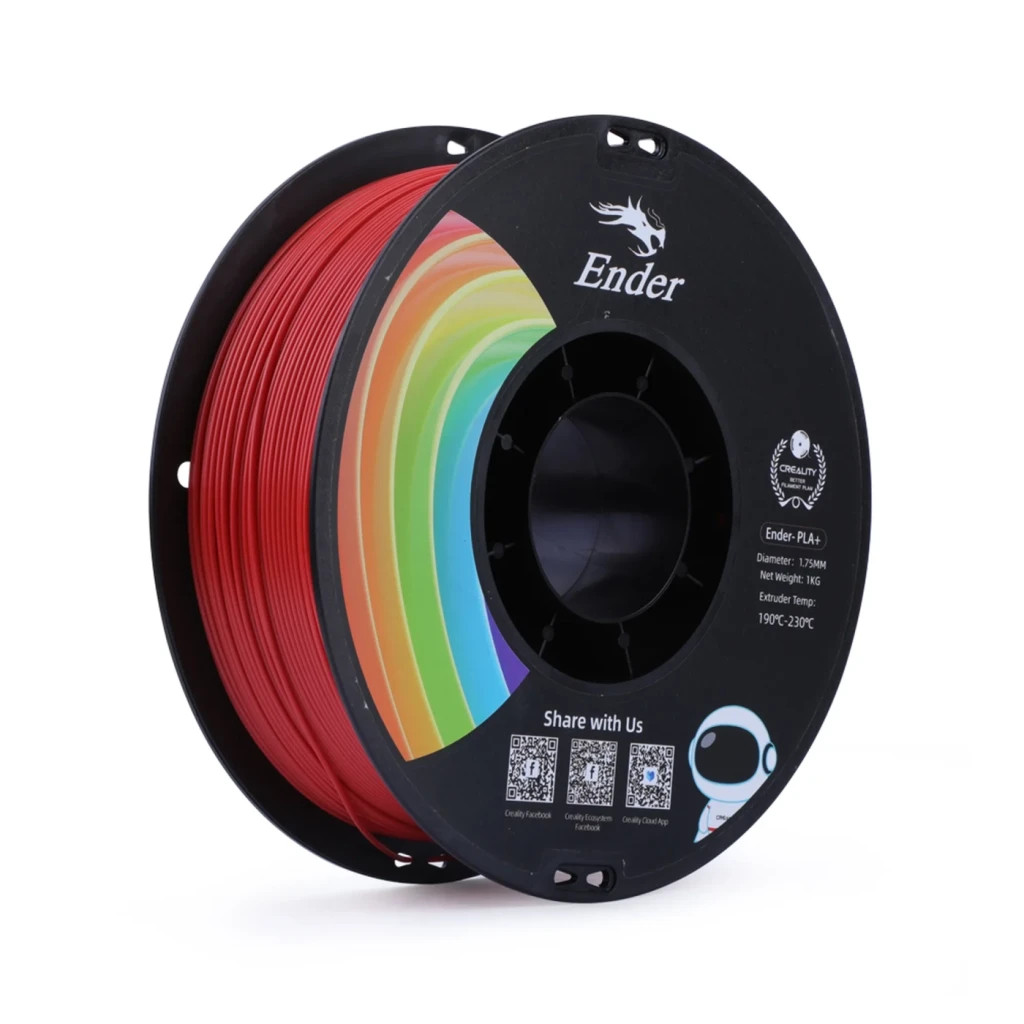 Пластик для 3D-принтера Creality PLA+ 1кг, 1.75мм, red (3301010309)