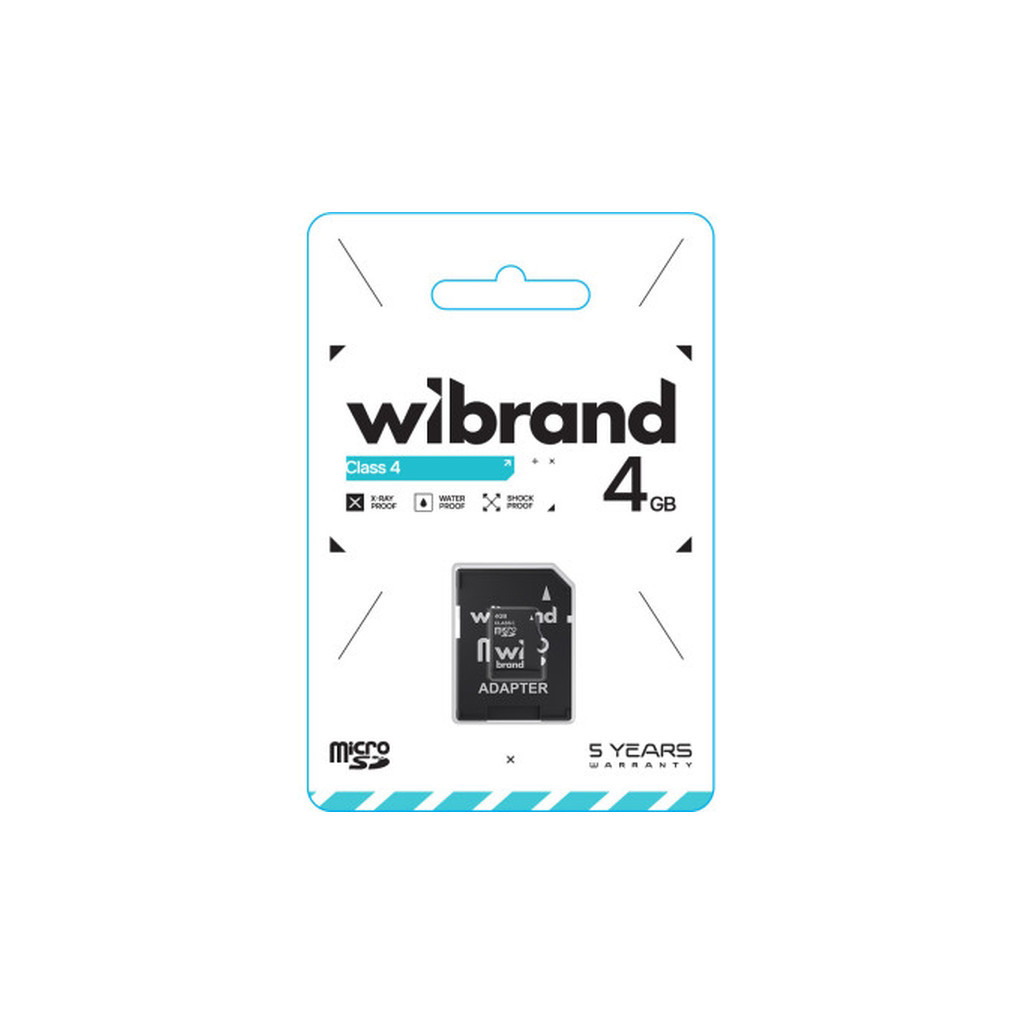 Карта пам'яті Wibrand 4GB microSD class 4 (WICDC4/4GB-A)