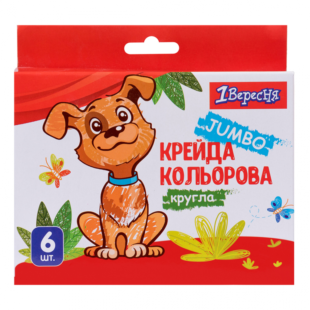 Крейда Yes кольорова Zoo Land 6 шт JUMBO (400440)