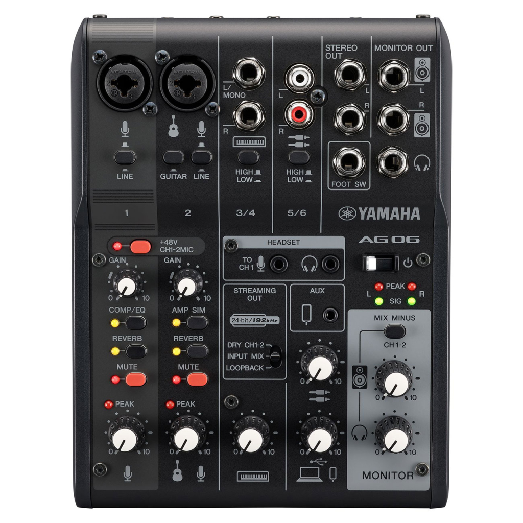 Аудіоінтерфейс Yamaha AG06MK2 Black