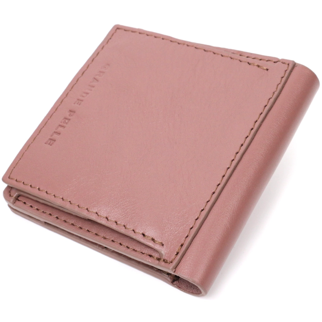 Портмоне Grande Pelle З натуральної шкіри Пудрове (16799)