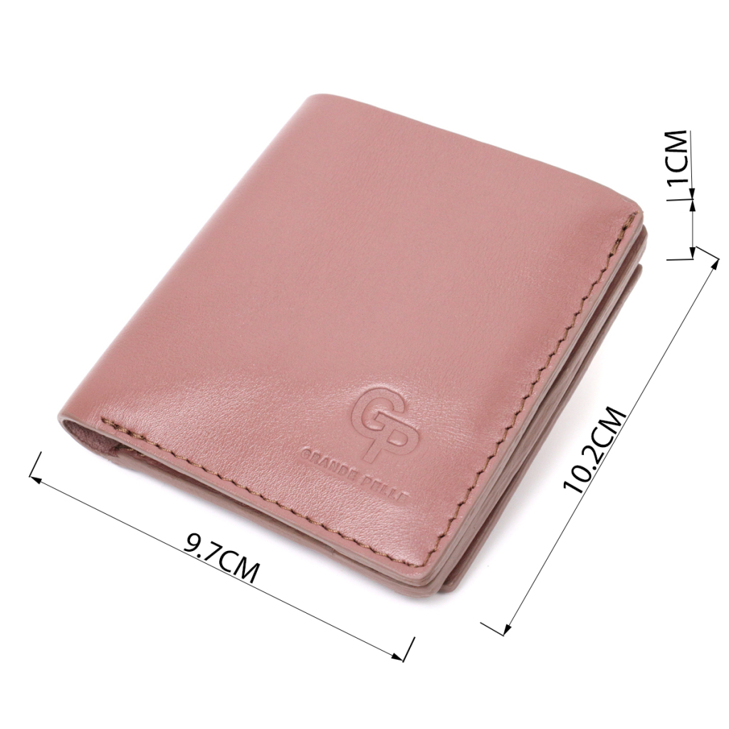 Портмоне Grande Pelle З натуральної шкіри Пудрове (16799)