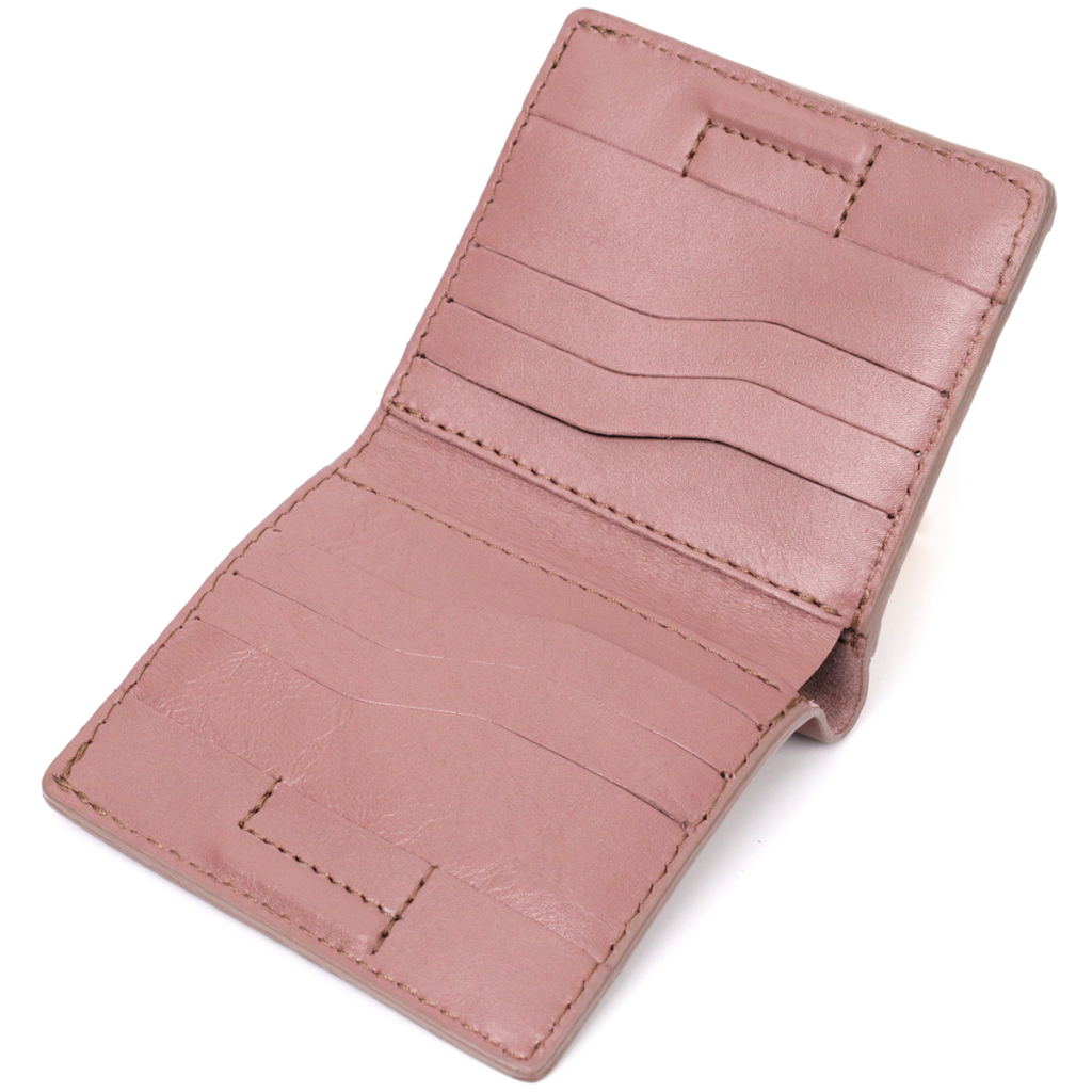 Портмоне Grande Pelle З натуральної шкіри Пудрове (16799)