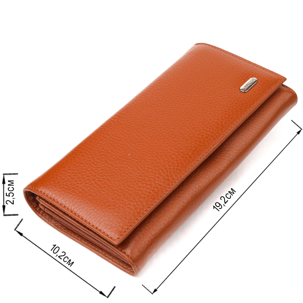 Портмоне Canpellini З натуральної шкіри Світло-коричневе (21524)