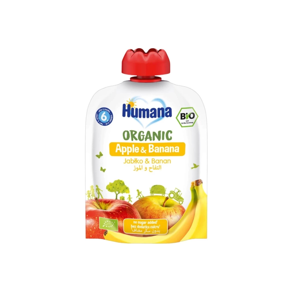 Дитяче пюре Humana Яблуко-Банан 90 г (4031244716002)