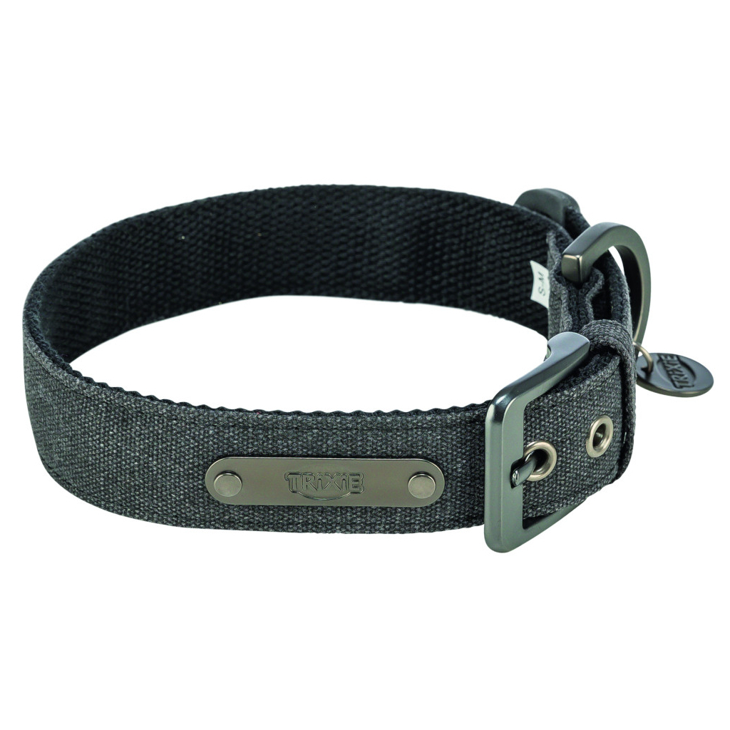 Нашийник для тварин Trixie CityStyle екстраширокий S–M 30–37 см 25 мм чорний (4053032681774)