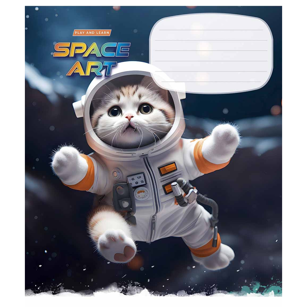 Зошит Школярик Space Art 12 аркушів клітинка (012-3406K)