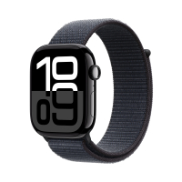 Смарт-годинник Apple Watch Series 10 GPS + Cellular 42mm Jet Black Aluminium Case with Ink Sport Loop (MWX83QH/A)