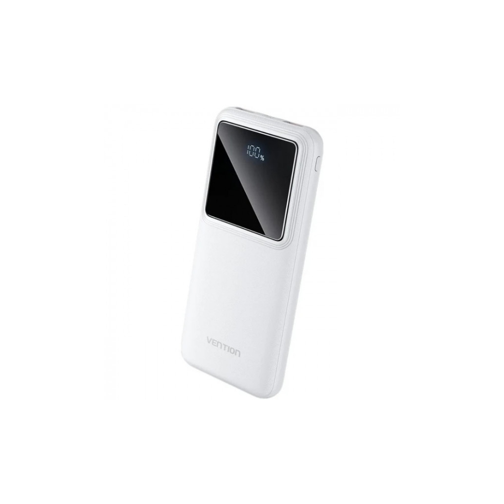 Повербанк Vention 10000mAh 22.5W 3A PD, QC/3.0, LED Display, White (FHKW0)