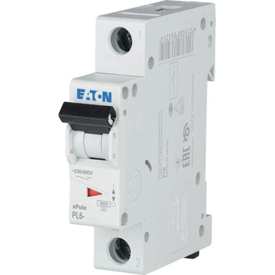 Автоматичний вимикач Eaton 1-п. М1 В 10А PL6 6кА