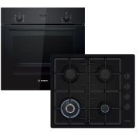 Комплект вбудованої техніки Bosch Духова шафа HBF512BB1T + Газова варильна поверхня PBH6C6K90R (-)