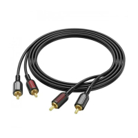 Кабель мультимедійний 2xRCA M to 2xRCA M 1.5m black BOROFONE (Borofone BL13)