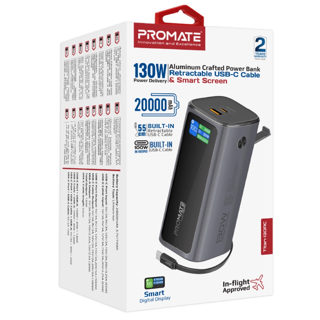 Повербанк Promate 20000mAh PD/130W (titan-130rc) Повербанк Promate 20000mAh PD/130W (titan-130rc)