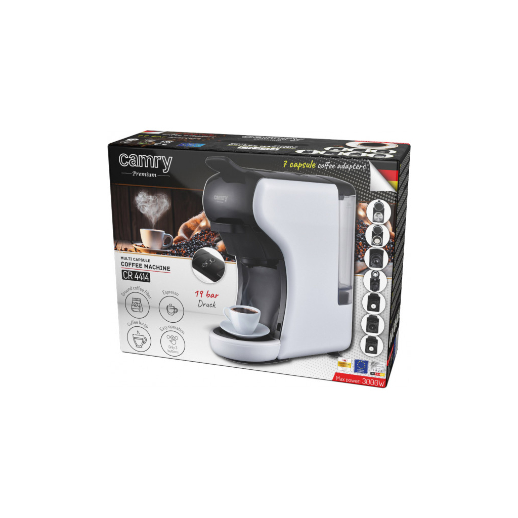 Капсульна кавоварка Camry CR 4414 white