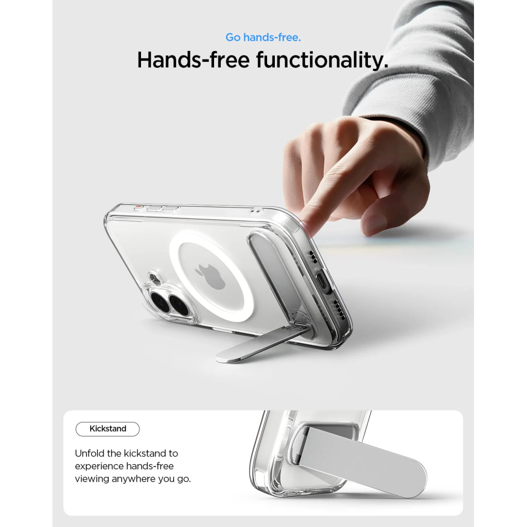 Чохол до мобільного телефона Spigen Ultra Hybrid S MagFit iPhone 17 Clear White (ACS09981) Чохол до мобільного телефона Spigen Ultra Hybrid S MagFit iPhone 17 Clear White (ACS09981)