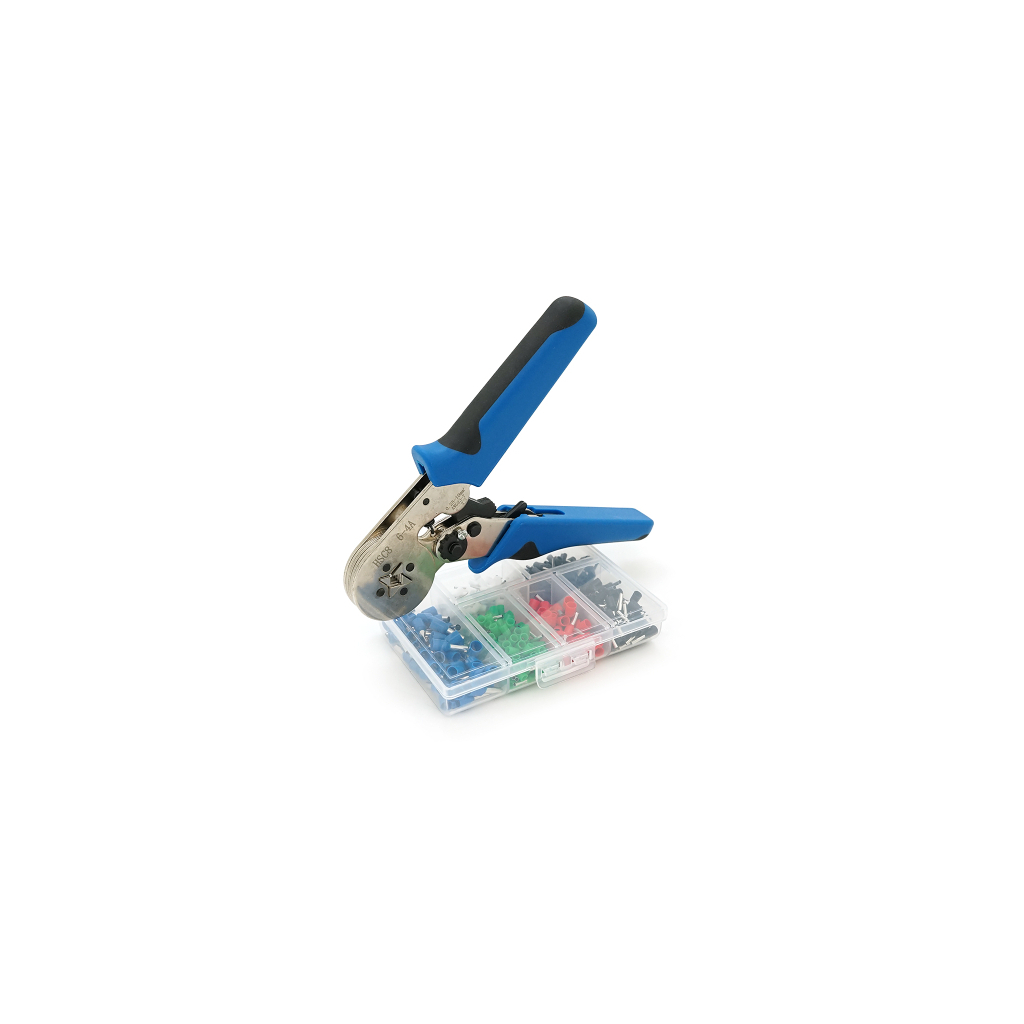 Затискач для клем Voltronic HCS8 6-4A 0.25-10mm2, Black-blue + набір наконечників (VE0508, VE7508, VE1008, VE1508, VE2508, V (HCS8 6-4A+VE460) Затискач для клем Voltronic HCS8 6-4A 0.25-10mm2, Black-blue + набір наконечників (VE0508, VE7508, VE1008, VE1508, VE2508, V (HCS8 6-4A+VE460)