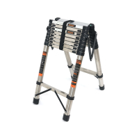 Voltronic ladder 3.5m double 9+9 steps, stainless steel, up to 150kg, width 46cm (YT43390)