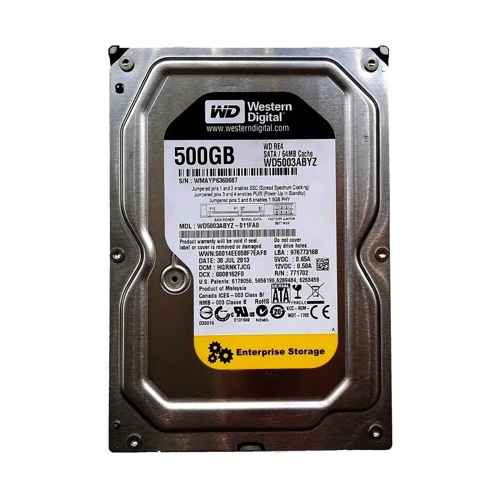 Жорсткий диск 3.5"  500Gb WD (WD5000ABYZ)