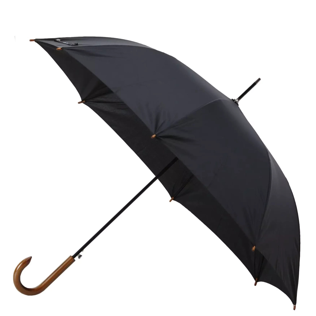 Парасоля Krago Wooden Black з дерев'яною ручкою J (umb-1-001)
