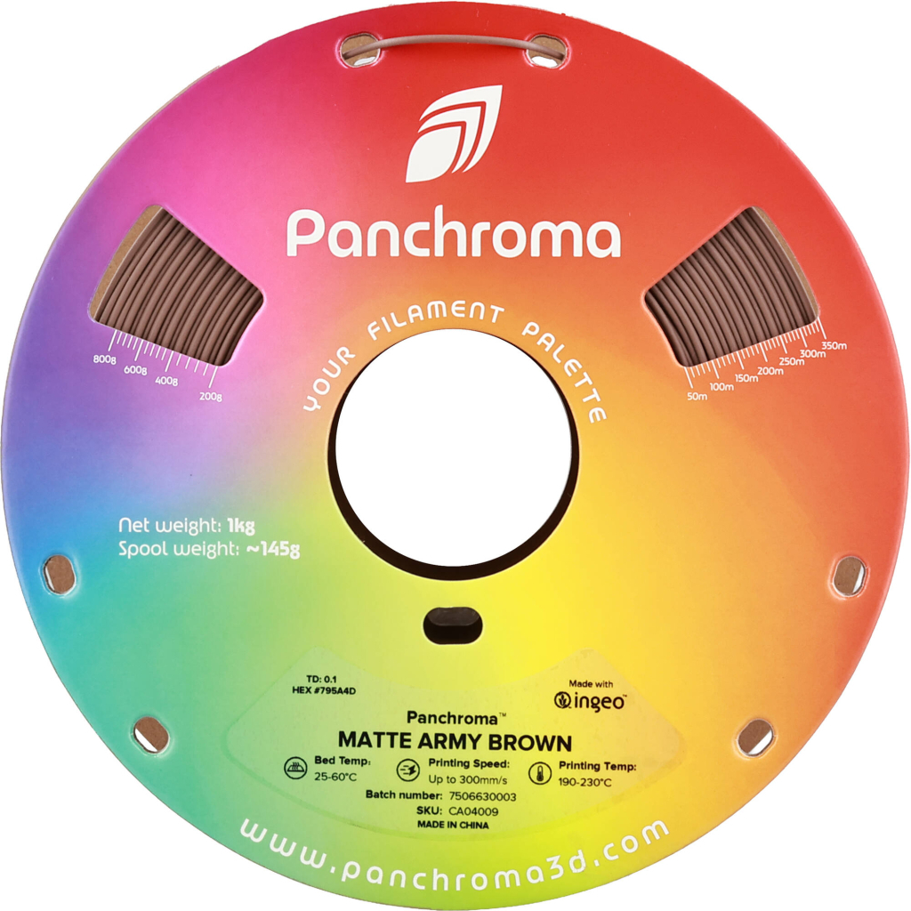 Пластик для 3D-принтера Polymaker PLA PANCHROMA MATTE 1,75mm 1kg ARMY BROWN (CA04009)