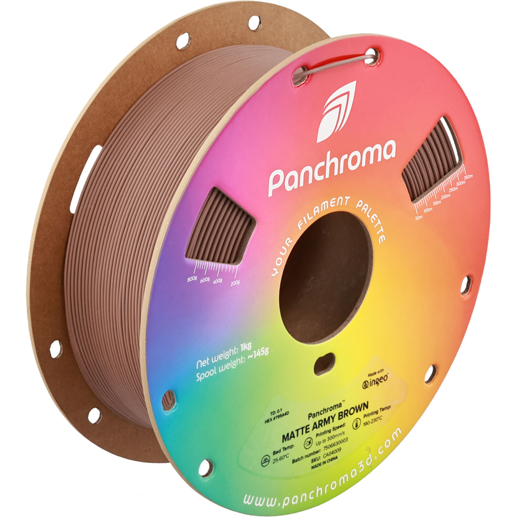 Пластик для 3D-принтера Polymaker PLA PANCHROMA MATTE 1,75mm 1kg ARMY BROWN (CA04009)