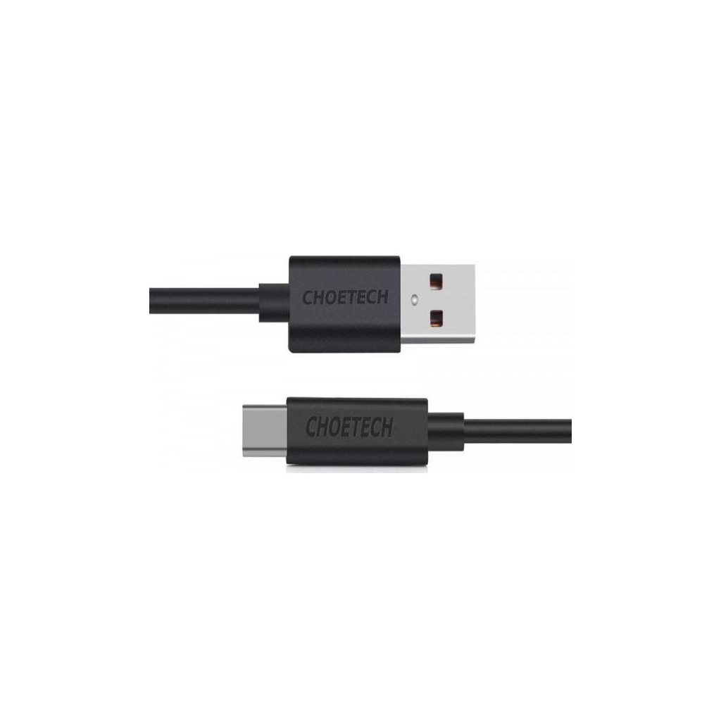 Дата кабель USB 2.0 AM to USB-C 3.0m 18W PVC black Choetech (AC0004-BK)