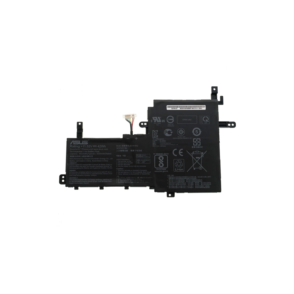 Акумулятор до ноутбука ASUS X531 B31N1842, 3653mAh (42Wh), 3cell, 11.52V, Li-Pol (A71208)